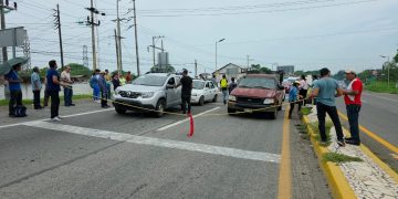Maestros de la sección 40 bloquearan en el ejido en Viva México de Tapachula este martes.